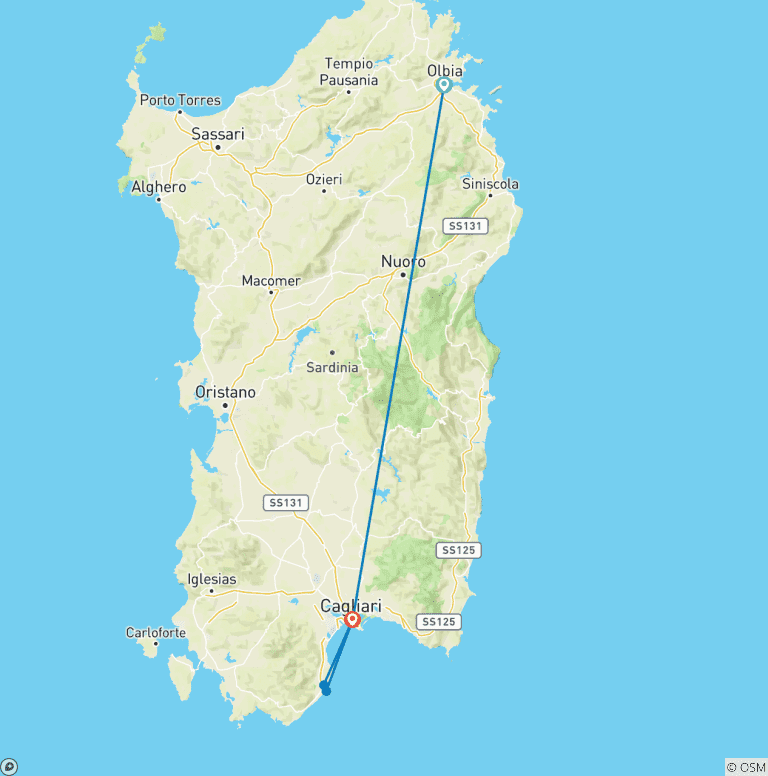 Map of Glimpse of Sardinia  Island
