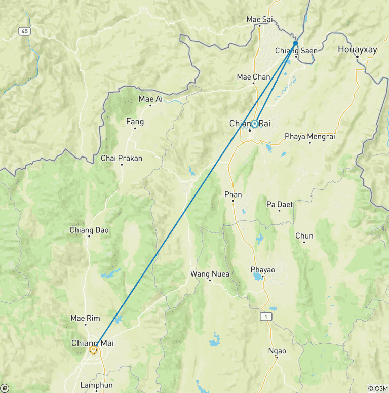 Map of 3-Day Chiang Rai Explorer: Temples, Karen Village & Golden Triangle