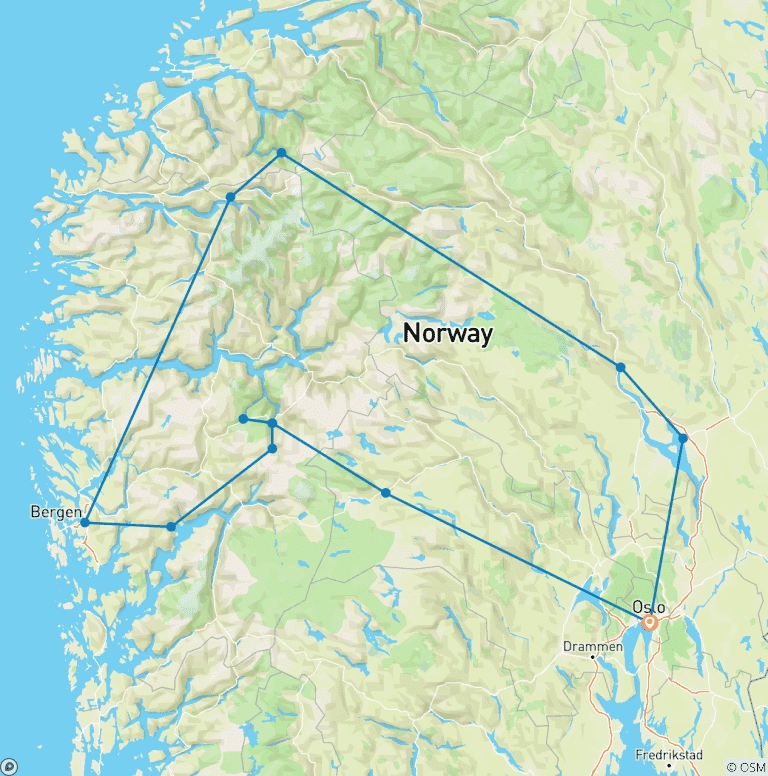 Map of Scenic Norway Self-Drive - 14 days