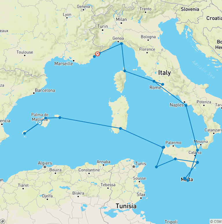 Map of Ultimate Mediterranean in Depth