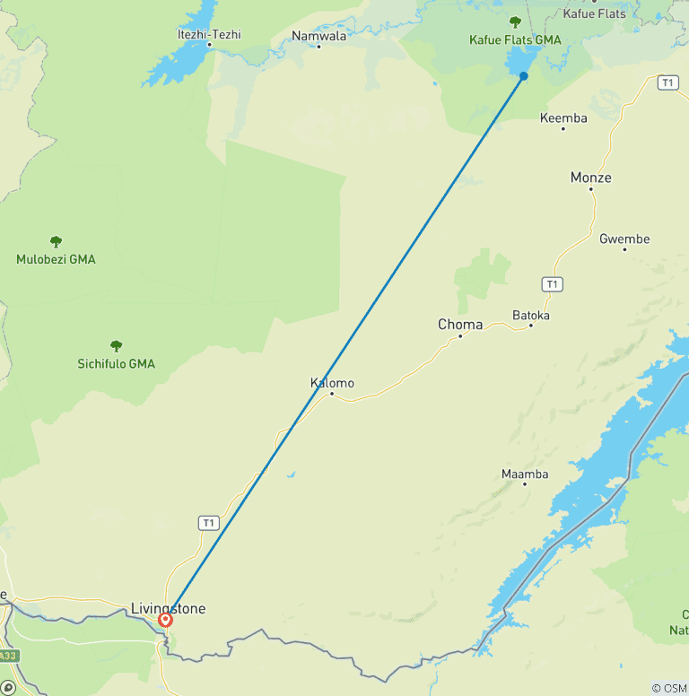 Map of Bird-Watching Adventure at Lochinvar National Park 3-Day