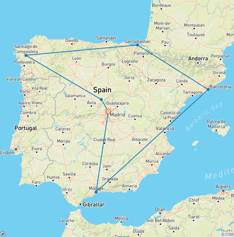 Map of Spain by Train: A Self-Guided Tour