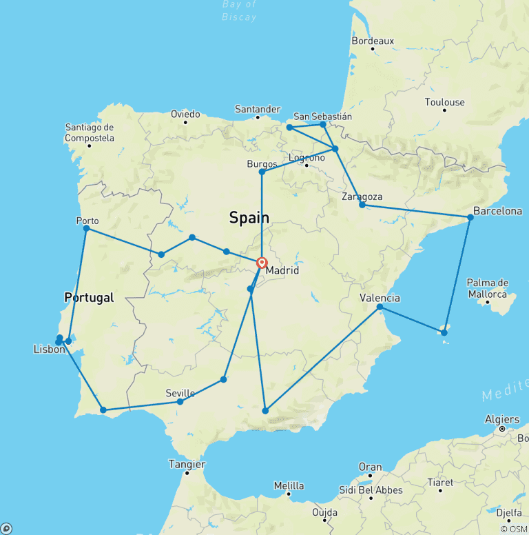 Map of Spain and Portugal Uncovered (Age 27-35)