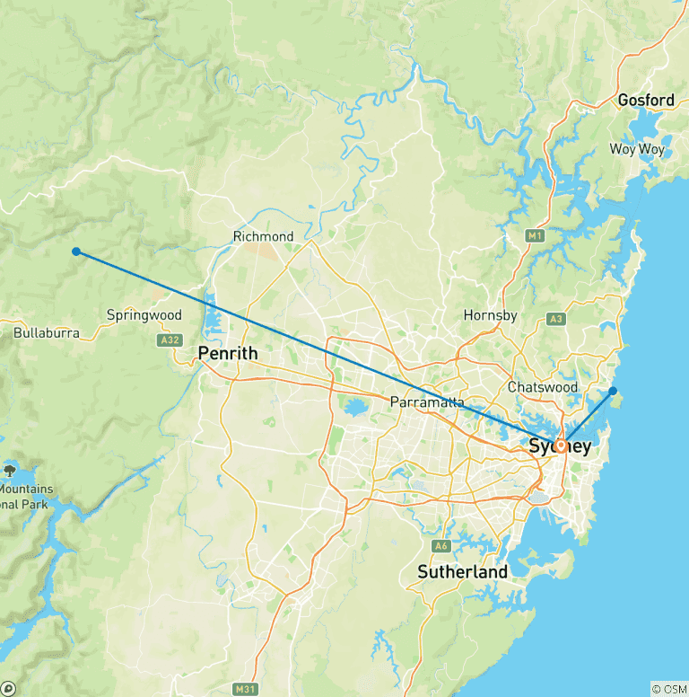 Map of Best of Sydney & Blue Mountains