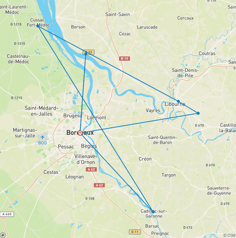 Map of Beautiful Bordeaux 2025