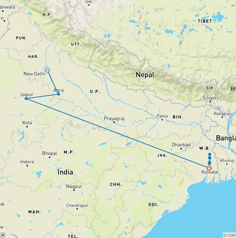Map of Heritage of India & the Ganges River
