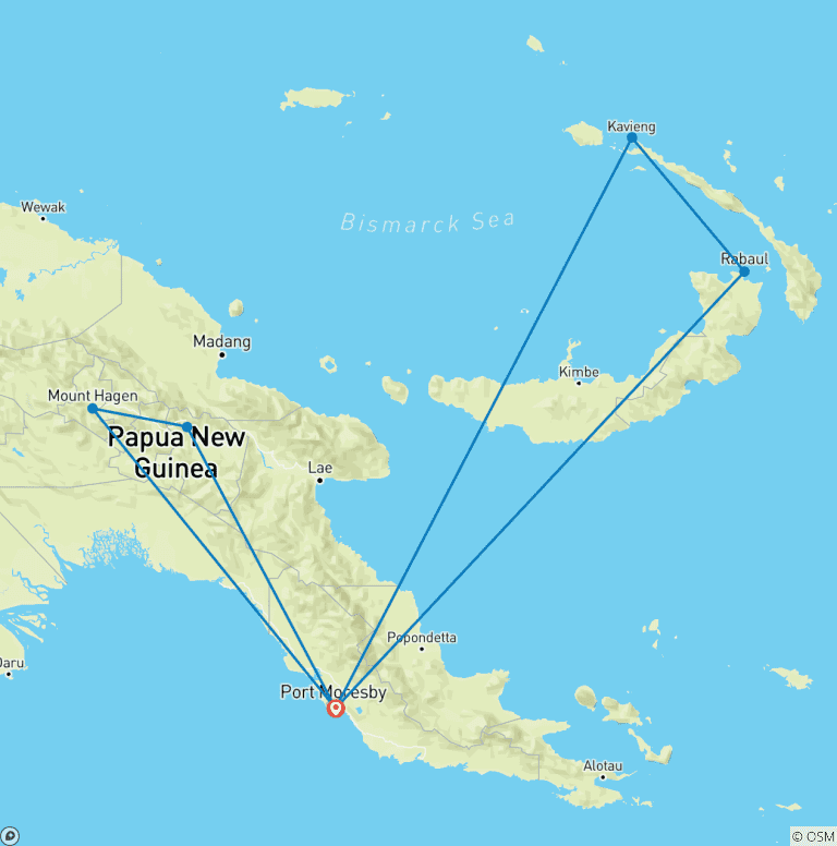 Map of PNG Small Group Adventure – Highlands & Islands Tour