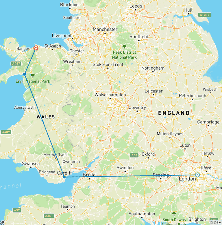 Map of Mesmerizing Wales