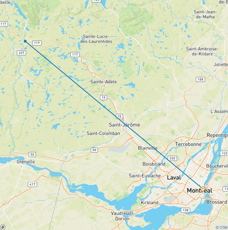 Map of Quebec Winter Wonderland