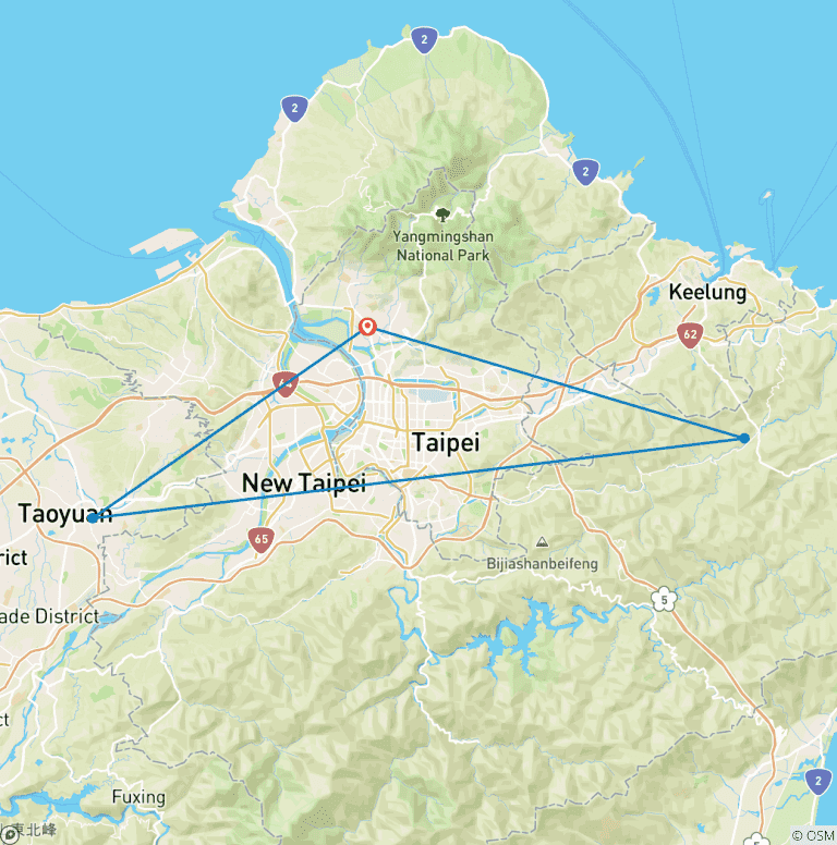 Map of Taiwan Stopover (4 Star) - 3 days