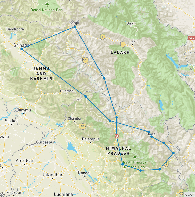 Map of The Cliffhanger