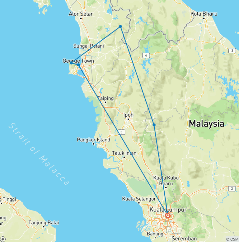 Map of Malaysia Highlights