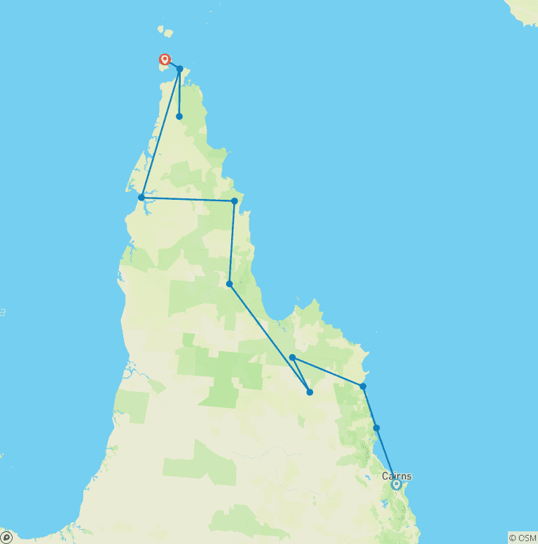 Map of Cape York & Torres Strait Adventure
