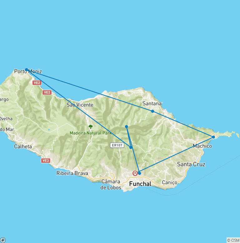 Map of Active Madeira