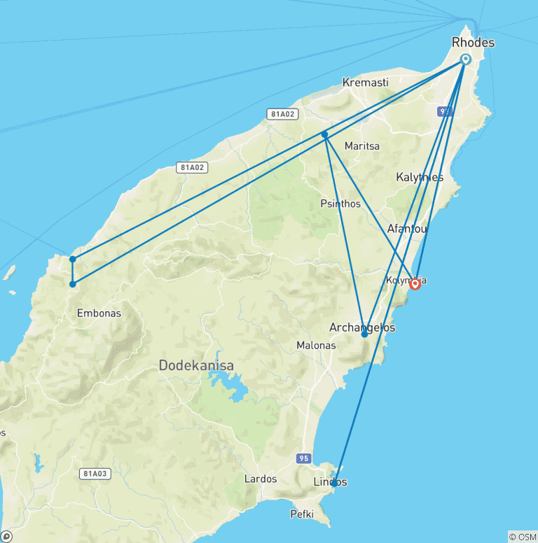 Map of Rhodes in Love