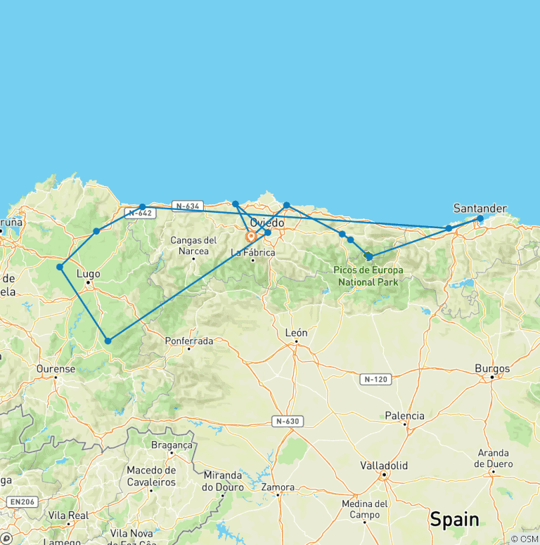 Map of An Iberian Journey: Through Northern Spain