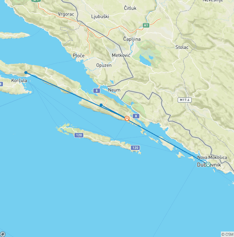 Map of Peljesac: Between the Vineyards and the Sea
