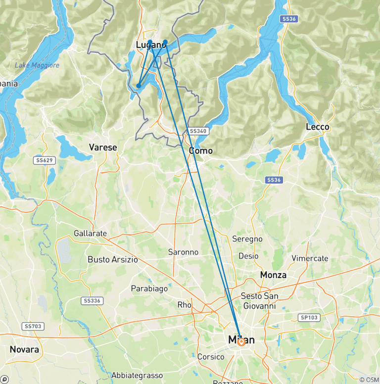 Map of Lugano for All Ages: Adventures in the Alps