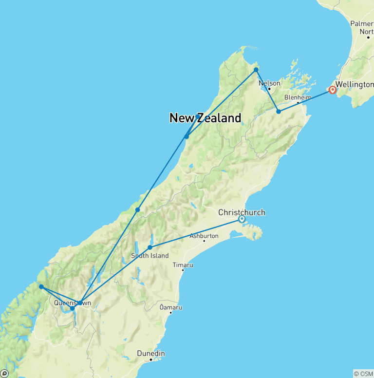 Map of Essential New Zealand: South Island