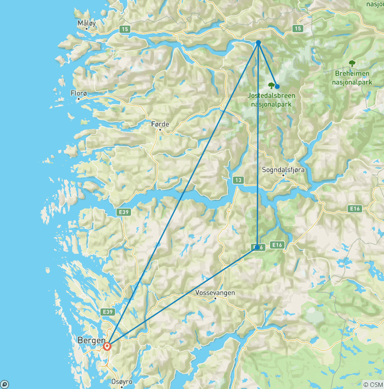 Map of Norway: Hike, Bike & Kayak