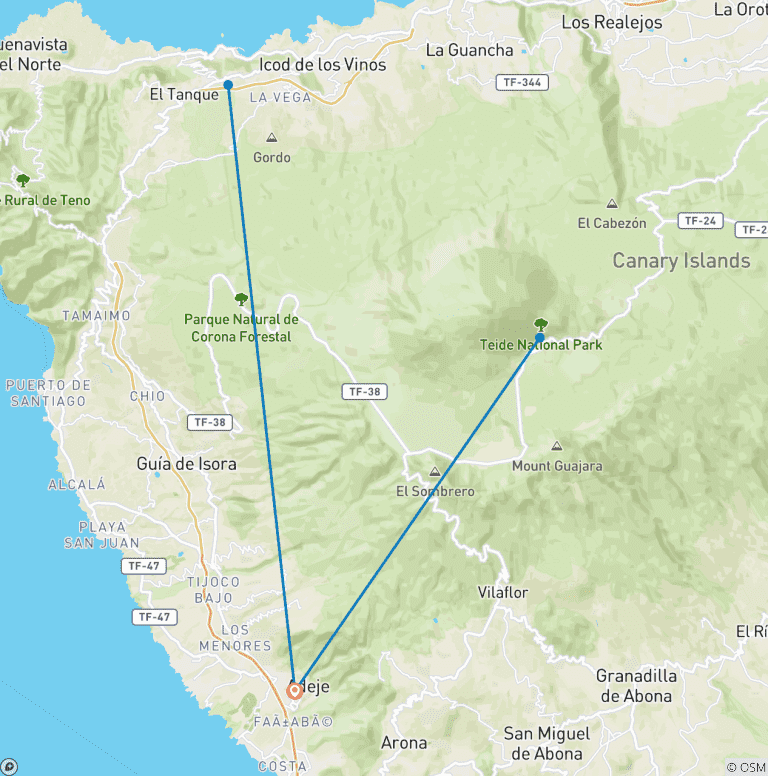 Map of Hike The Canary Islands 