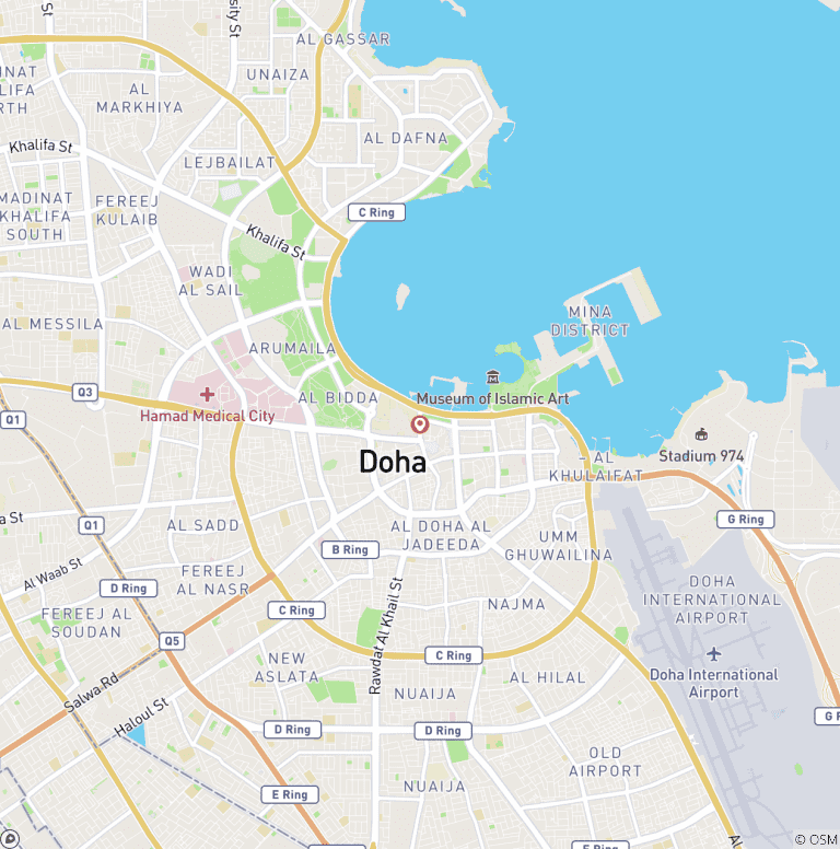 Map of Doha City Stay (5 Star) - 3 days