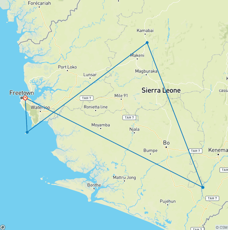 Map of Sierra Leone Adventure: History, Culture & Nature