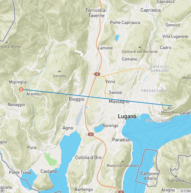 Map of Lugano Bike - In the Hills of Malcantone 6 Days