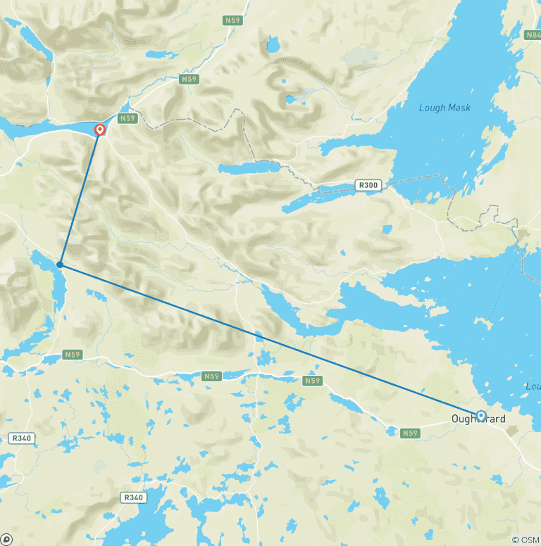 Map of Connemara & Western Way 5 Days
