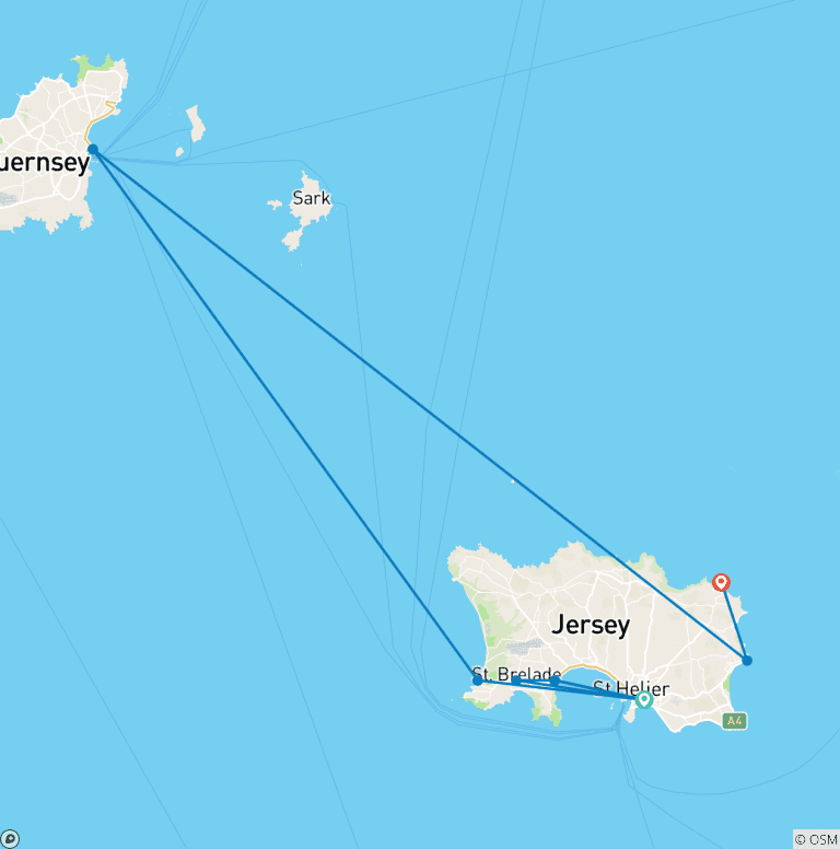 Map of Channel Islands - British style and the French way of life