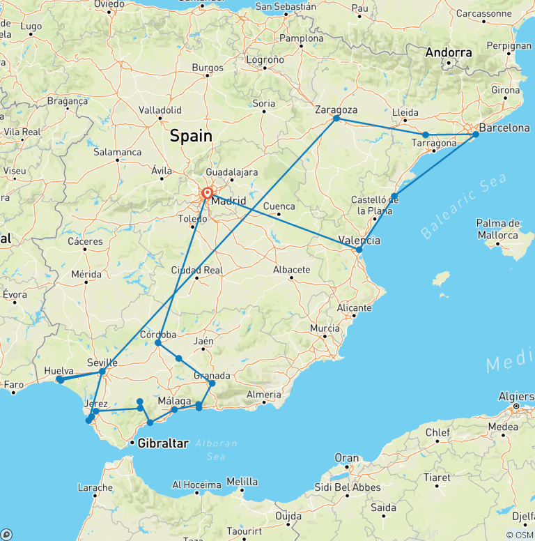 Map of Ultimate Andalusia