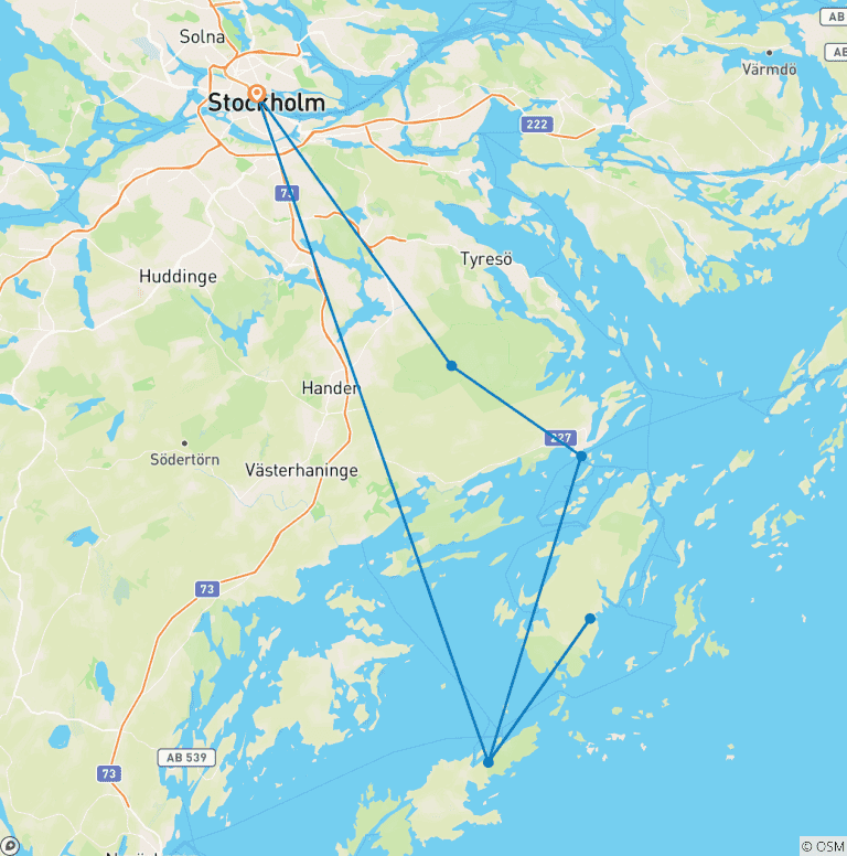 Map of Sweden - Island Adventure near Stockholm (Grinda & Svartsö) 7 Days