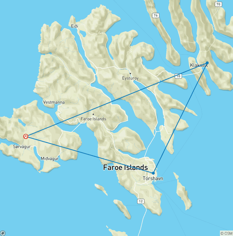 Map of Faroe Islands: Undiscovered 7 Days