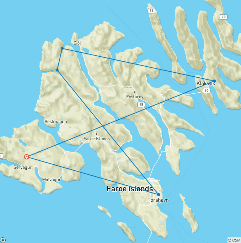Map of Faroese inspiration: a journey through wild nature