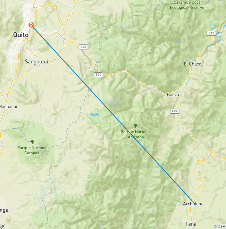 Map of 3-Day Amazon Wellness Experience