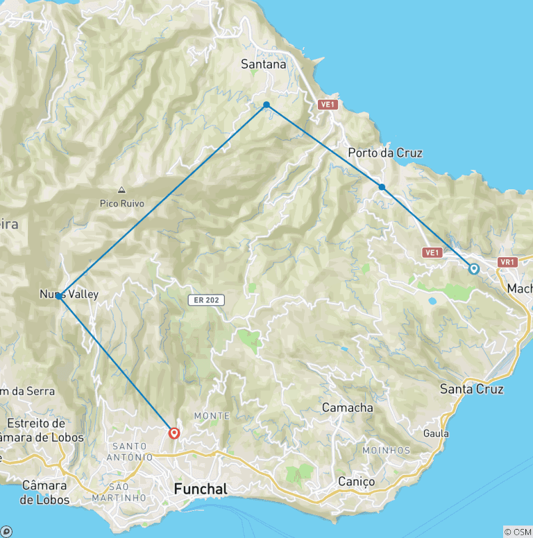 Map of Walking the Island of Madeira