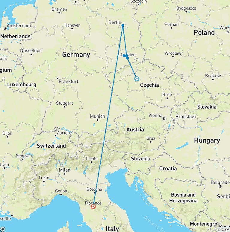 Map of From Prague to Berlin