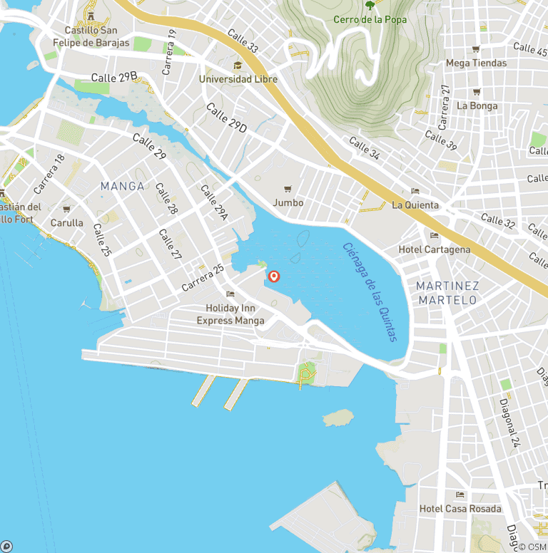 Map of Cartagena Beyond the Walls