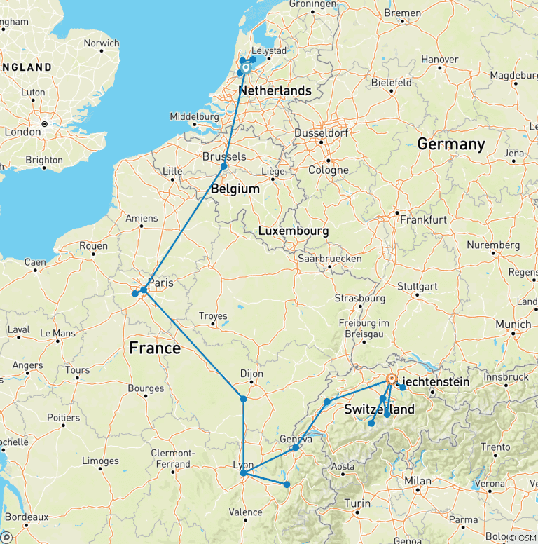 Map of Charming Cities