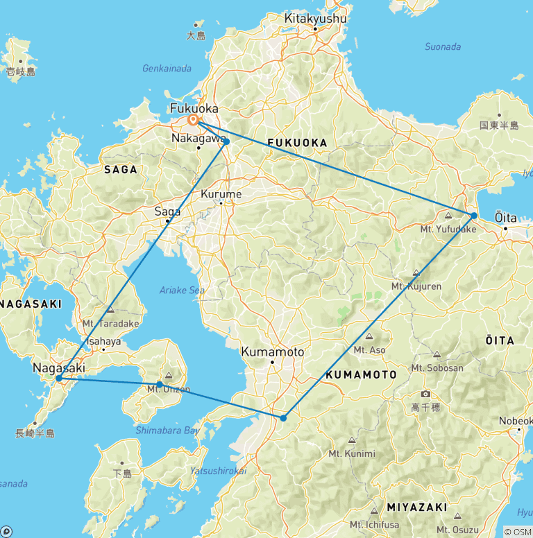 Map of Treasures of Kyushu