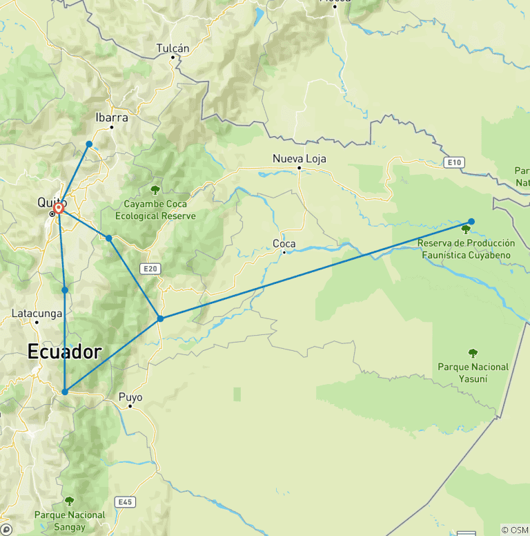 Map of 14-Day Cultural & Adventurous Odyssey