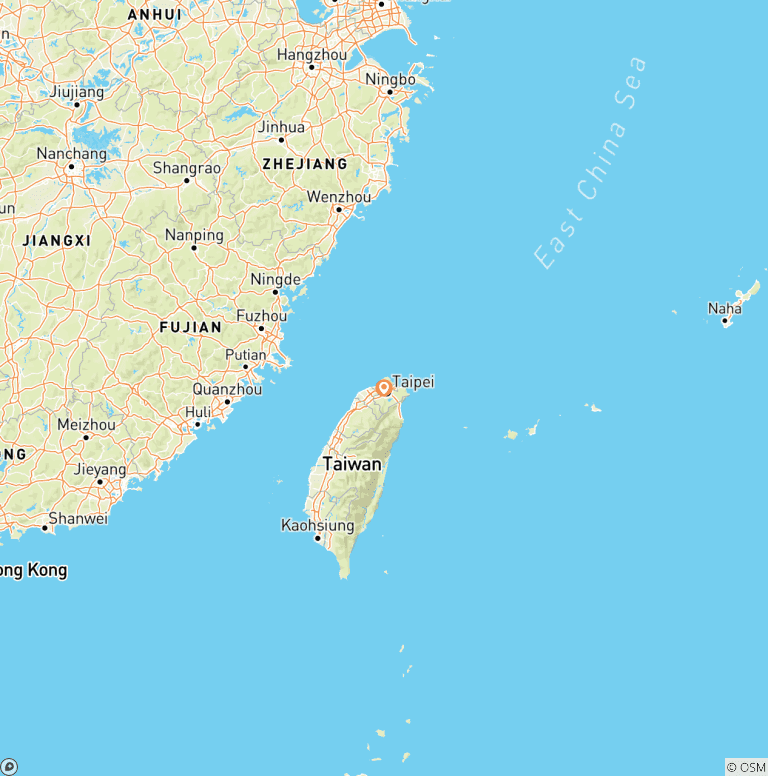 Map of Taiwan: Taipei, Yehliu Geopark, Jiufen Village, Pingxi, Shifen Waterfall - 3 days