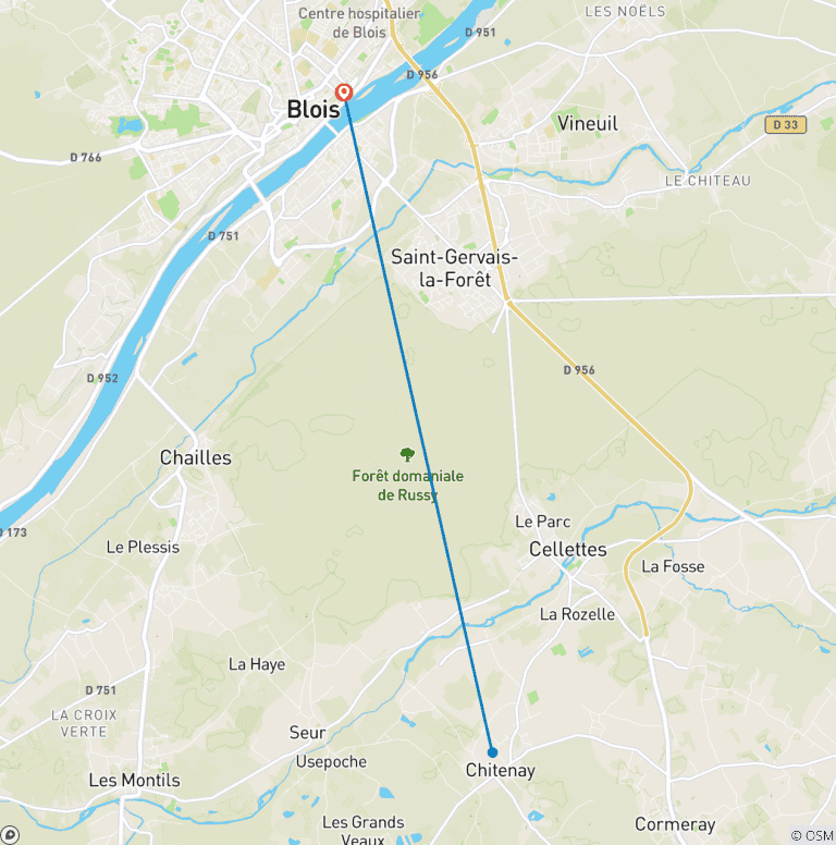 Map of Loire Valley Castles