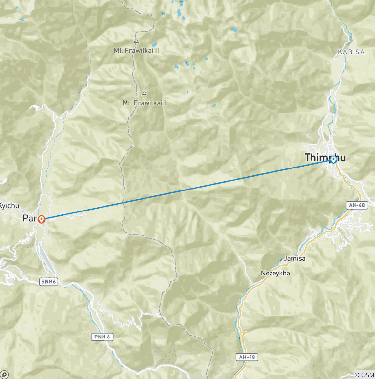 Map of Bhutan: All Inclusive Tour to Happiest Country (2 Nights & 3 days)