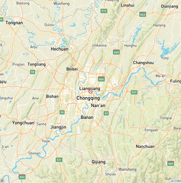 Map of 4 Days Best of Chongqing Small Group Tour (Max 16) | China Package Adventure