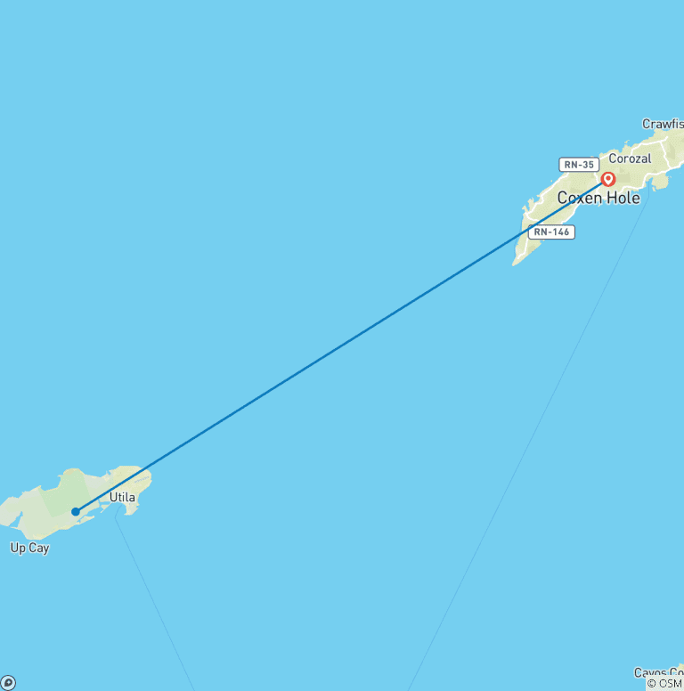 Map of 7 days Honduras Roatan & Utila