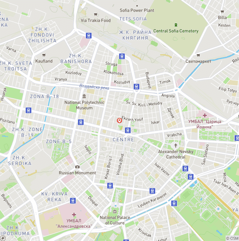Map of 3-Day Sofia: Stories from Socialist Era