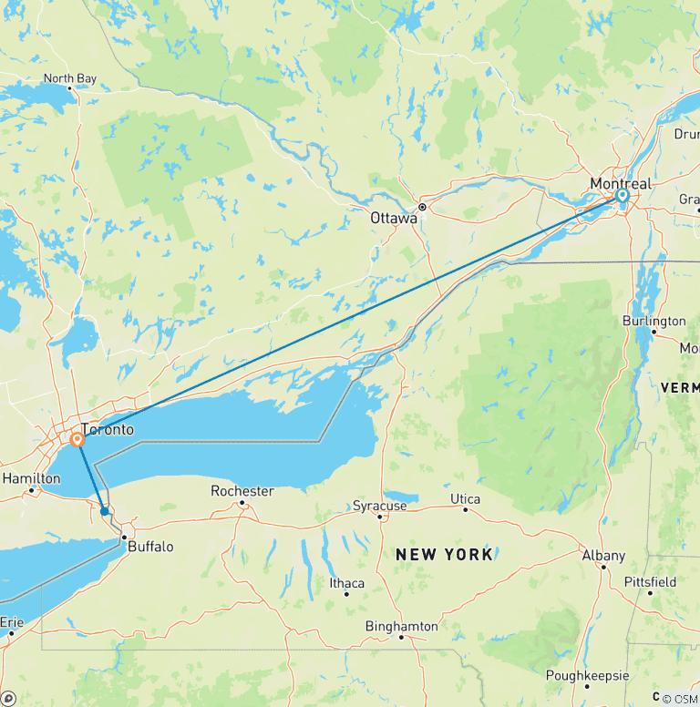Map of Eastern Canada: Vibrant Cities and Breathtaking Niagara Falls