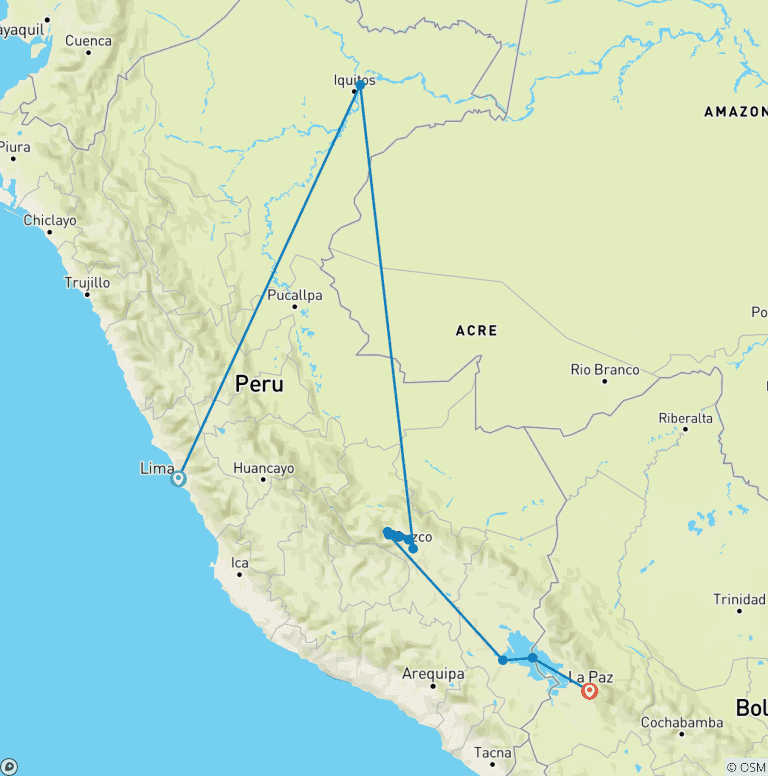 Map of Sacred Land of the Incas