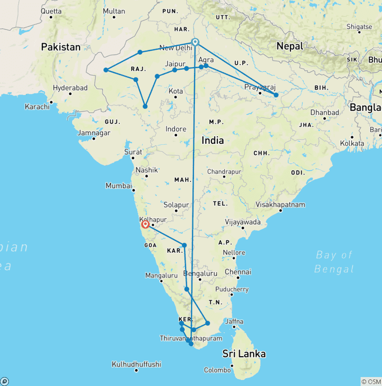 Map of Iconic India